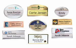 Classic Beveled Metal Name Badge